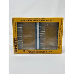 Vintage Prepared Microscope Slides 23 Assorted Plants Animals 26mm X 75mm Japan